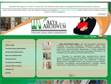 Tablet Screenshot of akta-archiwum.pl